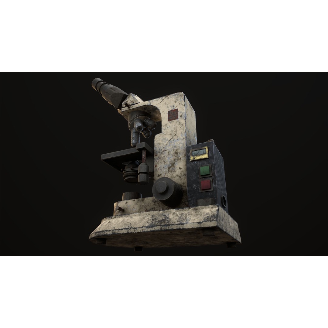 RoschVault Microscope 3D Model – Low Poly Game Ready Asset, FBX - View 6