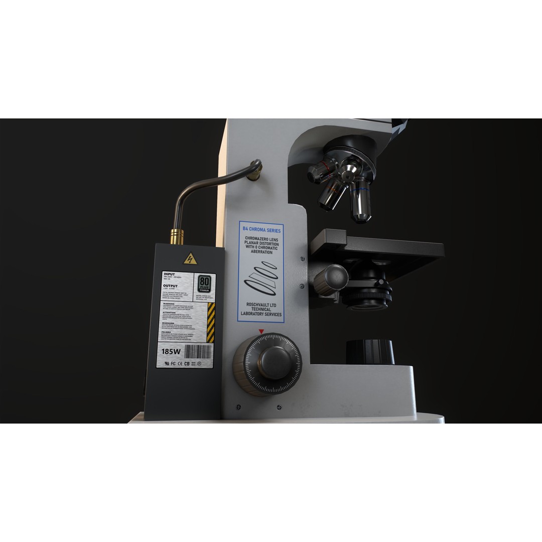 RoschVault Microscope 3D Model – Low Poly Game Ready Asset, FBX - View 7