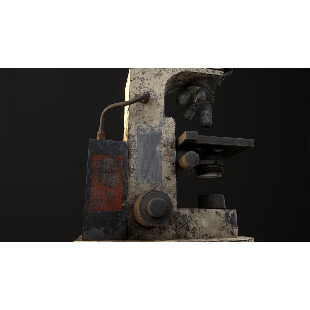 RoschVault Microscope 3D Model – Low Poly Game Ready Asset, FBX - View 8