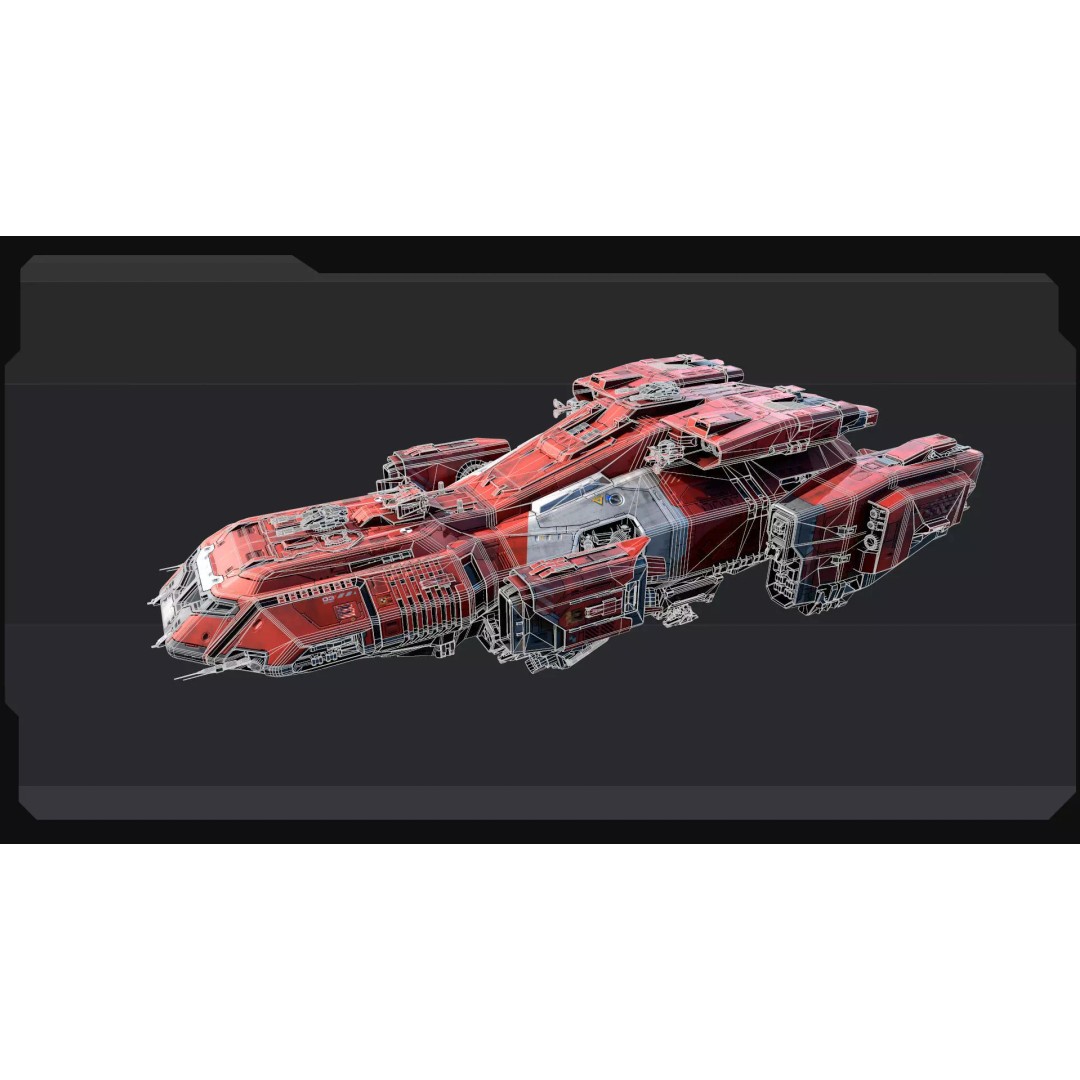 KAIZEN Starship Cruiser 3D Model – Low Poly PBR Spaceship, FBX