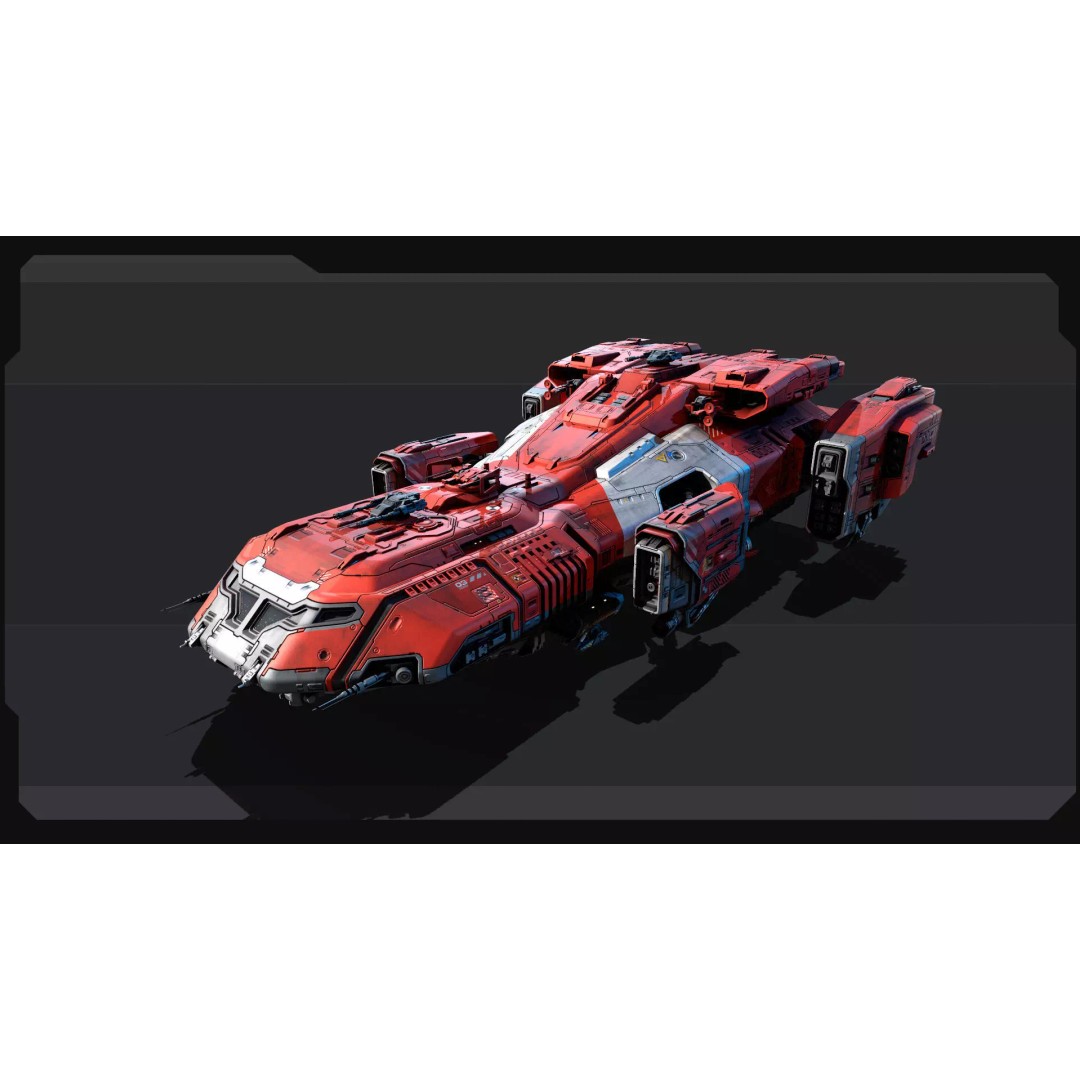 KAIZEN Starship Cruiser 3D Model – Low Poly PBR Spaceship, FBX - View 3