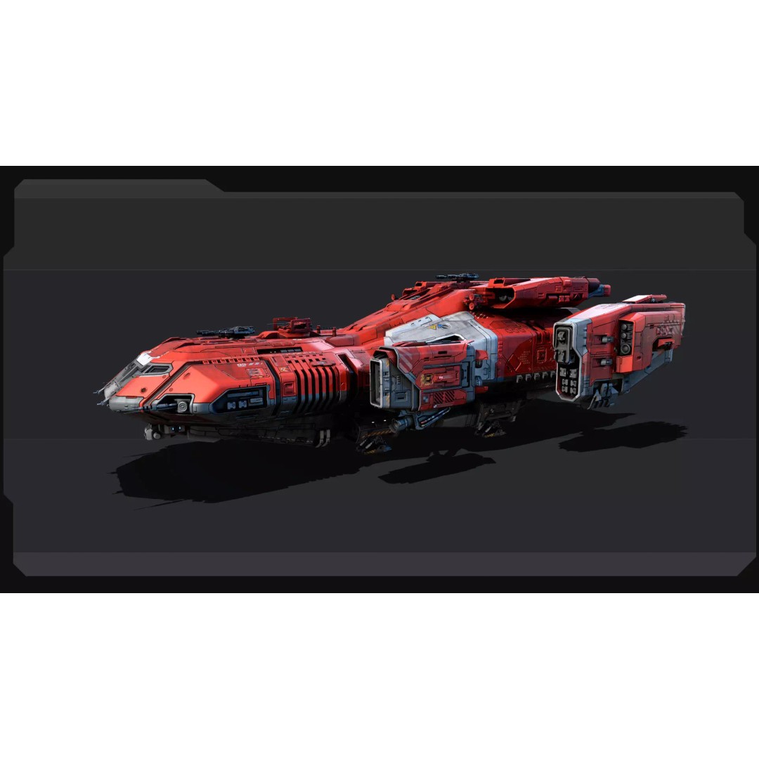 KAIZEN Starship Cruiser 3D Model – Low Poly PBR Spaceship, FBX - View 7