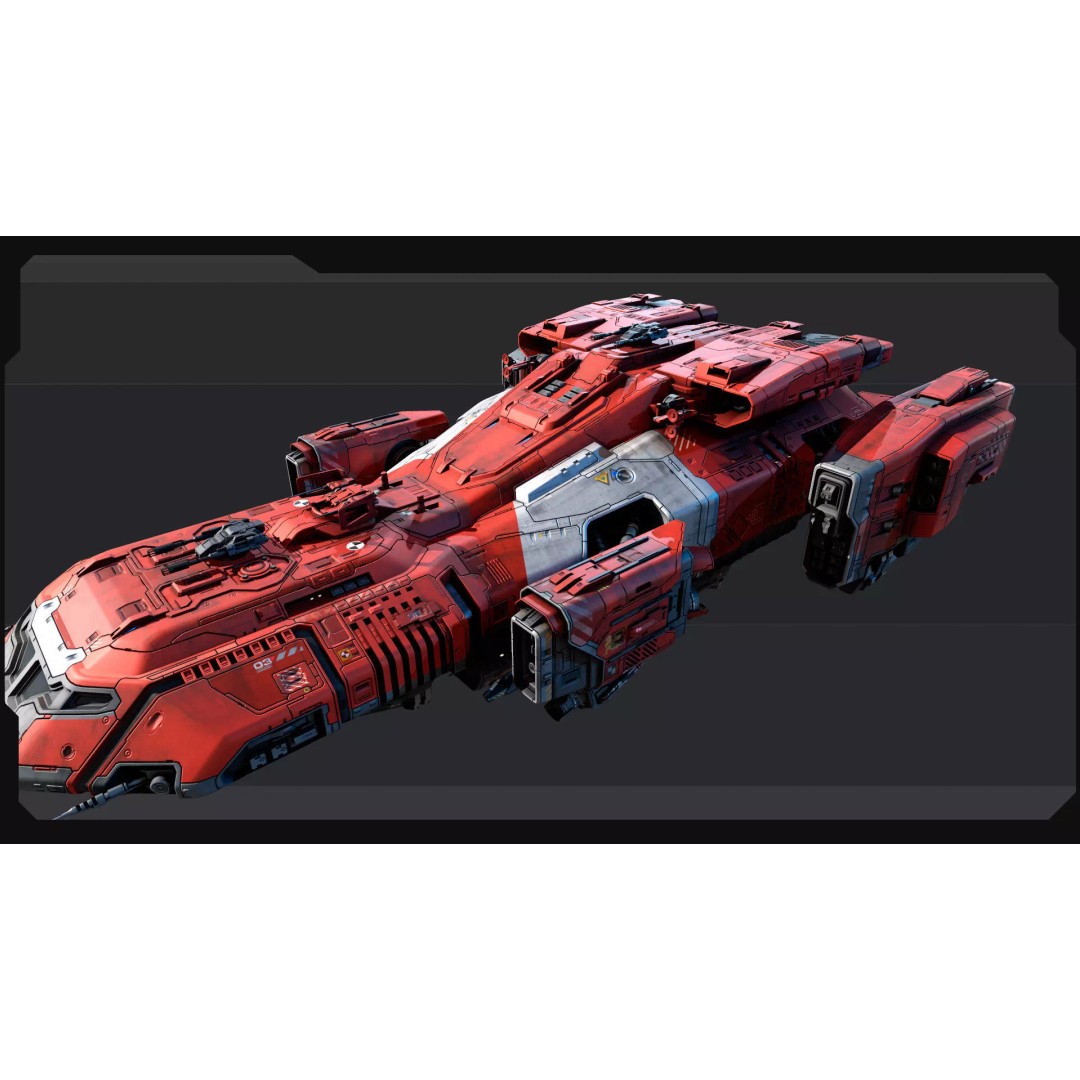 KAIZEN Starship Cruiser 3D Model – Low Poly PBR Spaceship, FBX - View 9