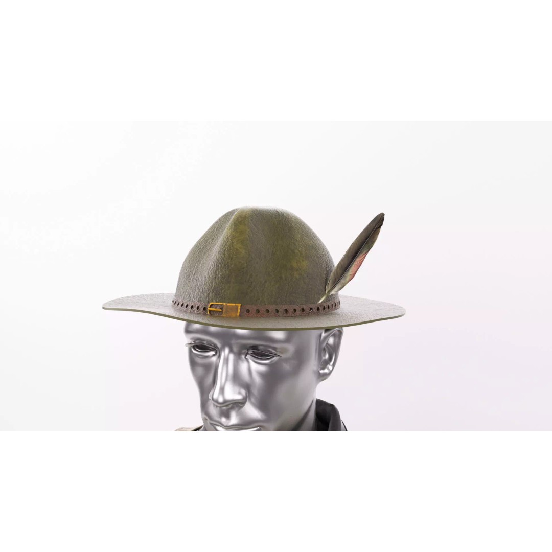 Explorer Outfit 3D Model – Safari Style Character Clothing, FBX - View 10