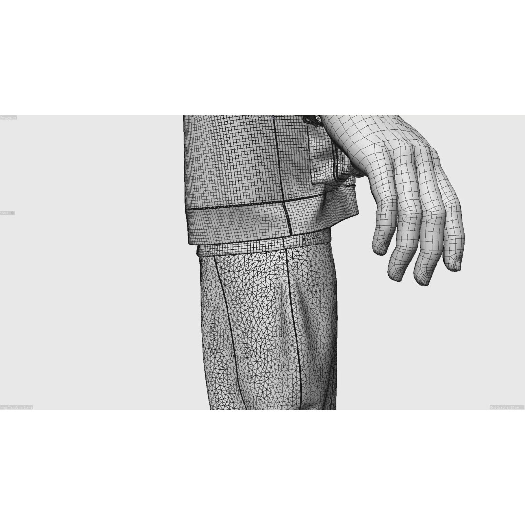 Explorer Outfit 3D Model – Safari Style Character Clothing, FBX - View 15