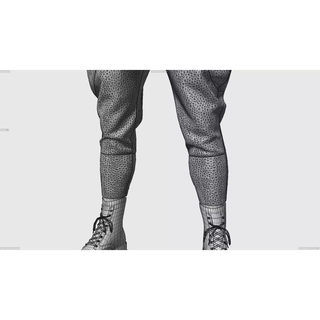 Explorer Outfit 3D Model – Safari Style Character Clothing, FBX - View 16
