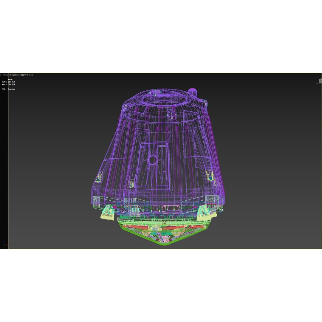 Escape Pod 3D Model – Sci-Fi Landing Module, FBX & OBJ Formats