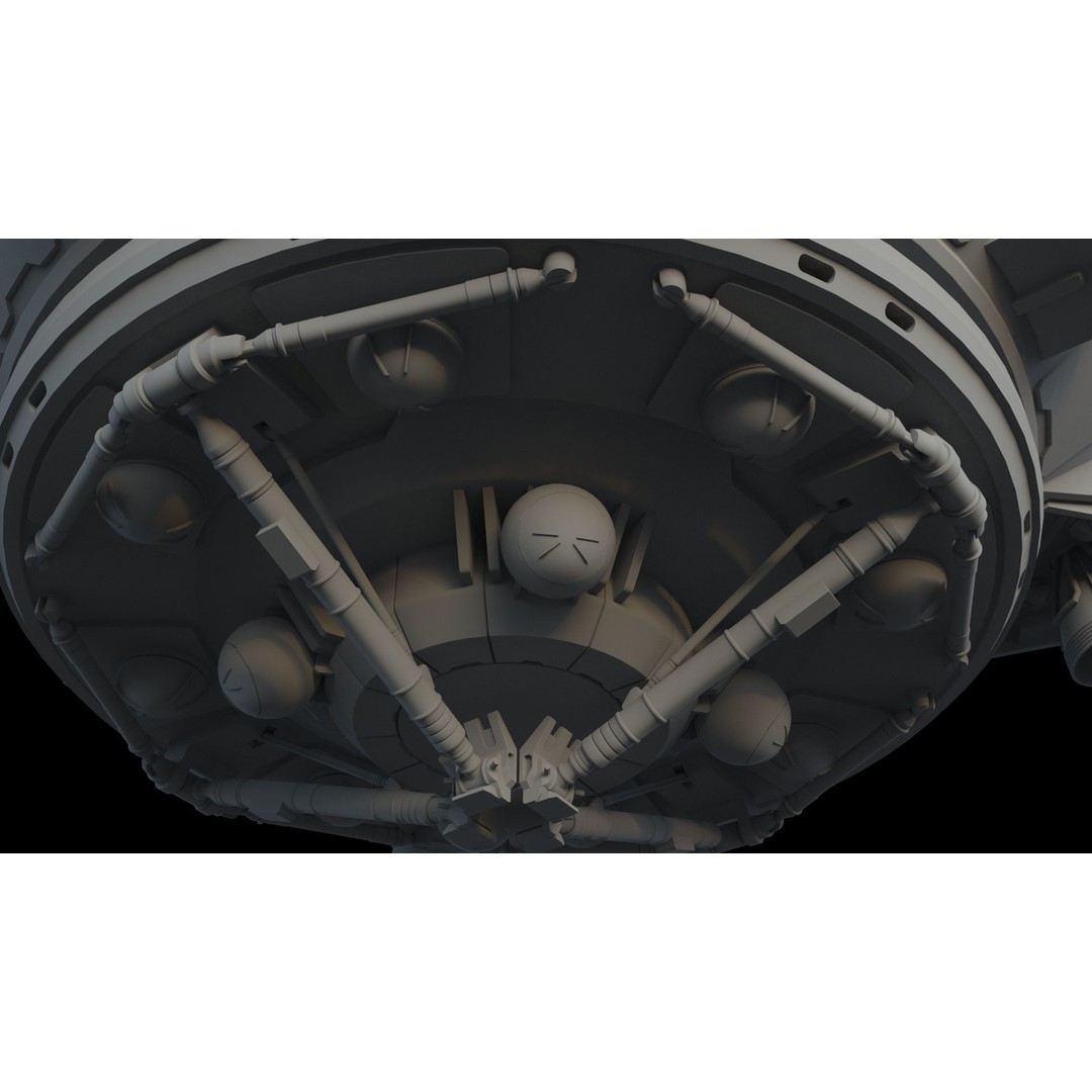 Escape Pod 3D Model – Sci-Fi Landing Module, FBX & OBJ Formats - View 16
