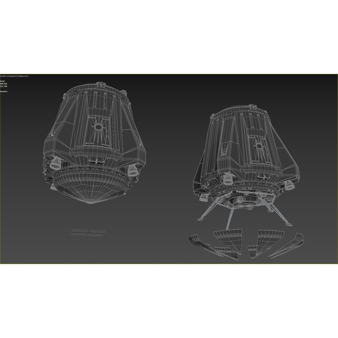 Escape Pod 3D Model – Sci-Fi Landing Module, FBX & OBJ Formats - View 21