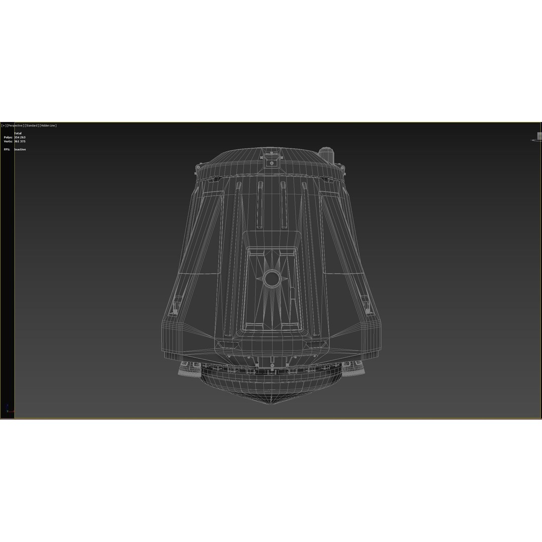 Escape Pod 3D Model – Sci-Fi Landing Module, FBX & OBJ Formats - View 22