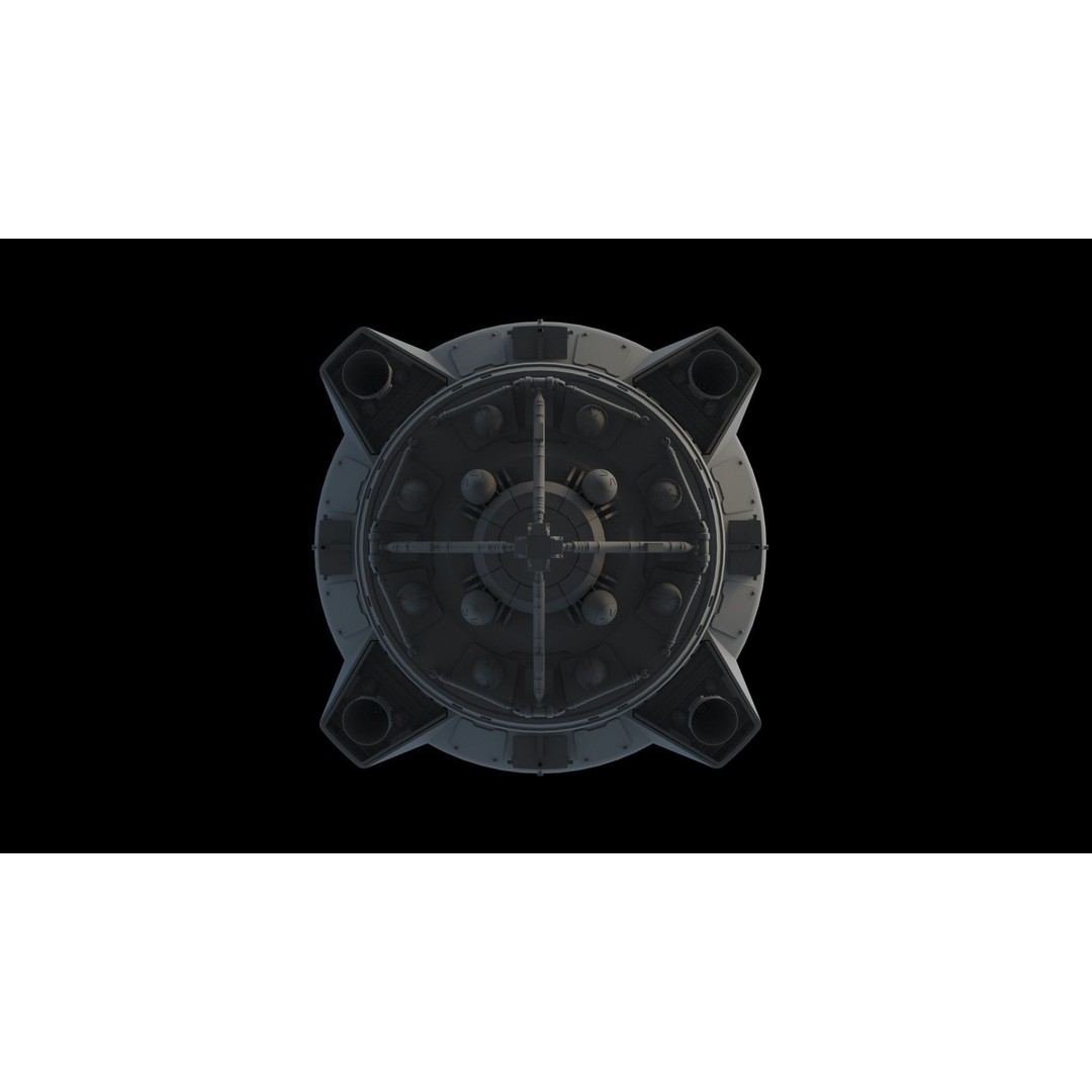 Escape Pod 3D Model – Sci-Fi Landing Module, FBX & OBJ Formats - View 7