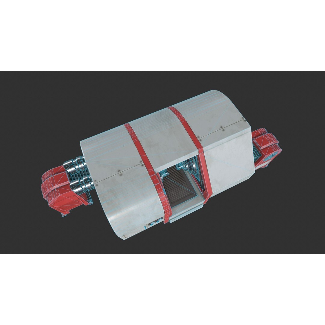 Scifi Laboratory Machine 3D Model – Low Poly Game Asset, FBX