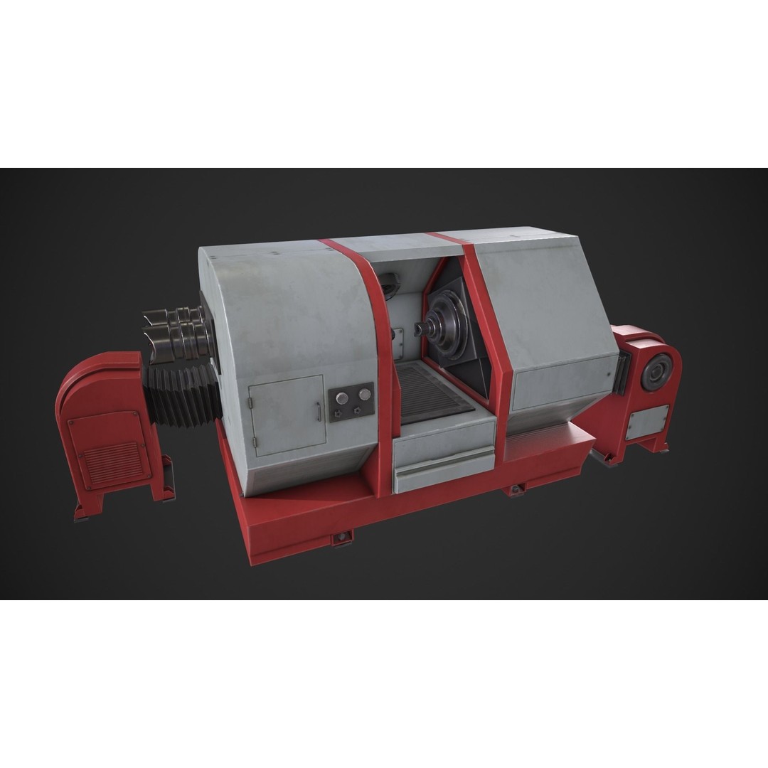 Scifi Laboratory Machine 3D Model – Low Poly Game Asset, FBX - View 3