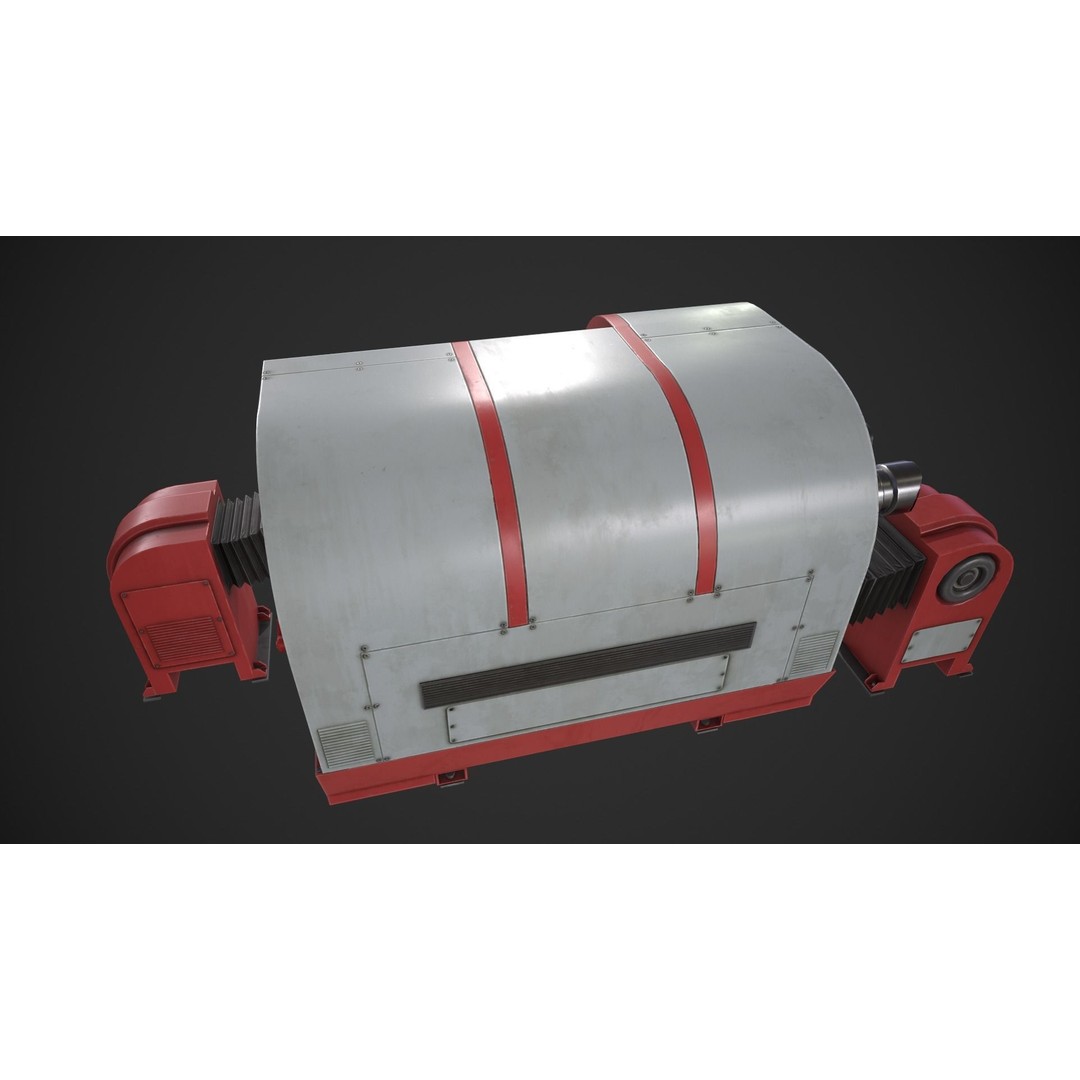 Scifi Laboratory Machine 3D Model – Low Poly Game Asset, FBX - View 7