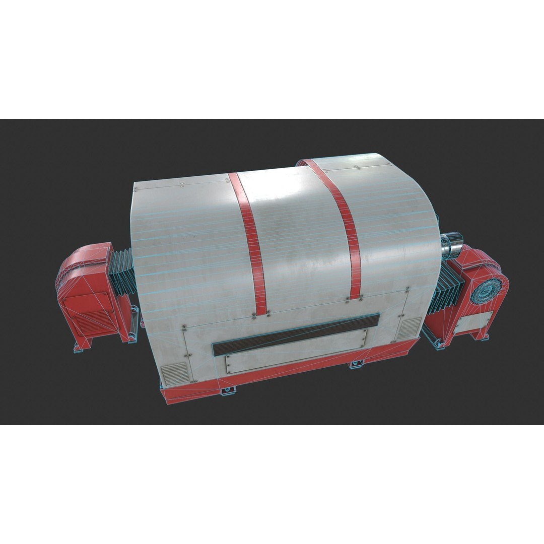 Scifi Laboratory Machine 3D Model – Low Poly Game Asset, FBX - View 8