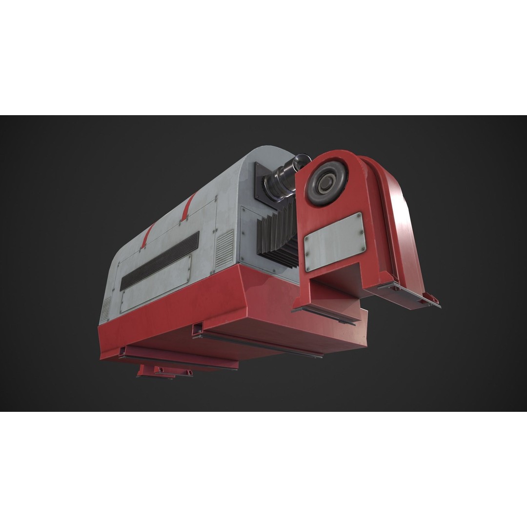 Scifi Laboratory Machine 3D Model – Low Poly Game Asset, FBX - View 9