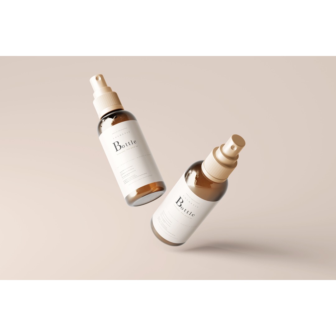 Spray Bottle 3D Model – Low Poly Glass Mockup, FBX & OBJ Formats - View 4