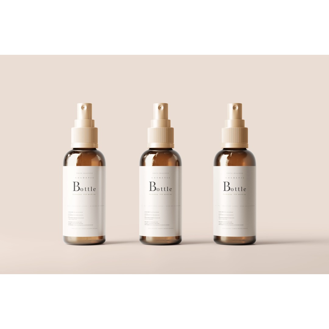 Spray Bottle 3D Model – Low Poly Glass Mockup, FBX & OBJ Formats - View 5
