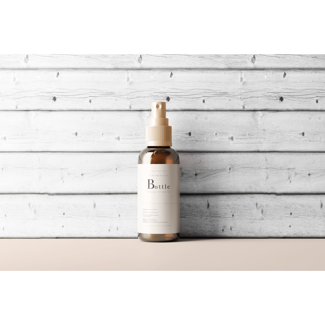 Spray Bottle 3D Model – Low Poly Glass Mockup, FBX & OBJ Formats - View 6