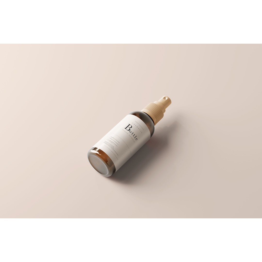 Spray Bottle 3D Model – Low Poly Glass Mockup, FBX & OBJ Formats - View 7