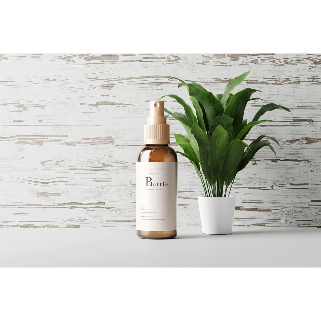 Spray Bottle 3D Model – Low Poly Glass Mockup, FBX & OBJ Formats - View 9