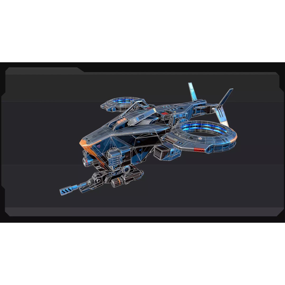 SF - Drone D30 3D Model – Low Poly Sci-Fi Vehicle, FBX, PBR