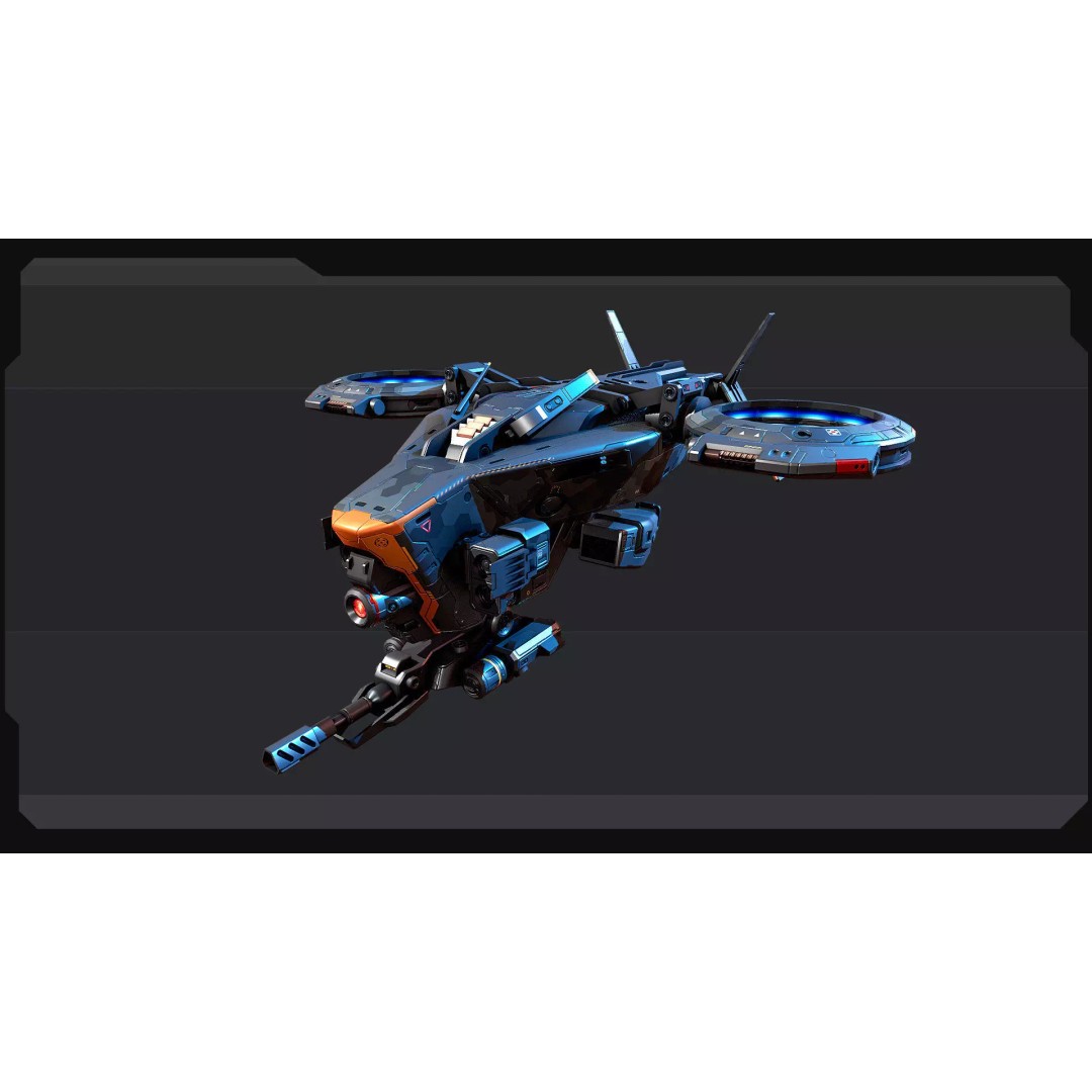 SF - Drone D30 3D Model – Low Poly Sci-Fi Vehicle, FBX, PBR - View 7