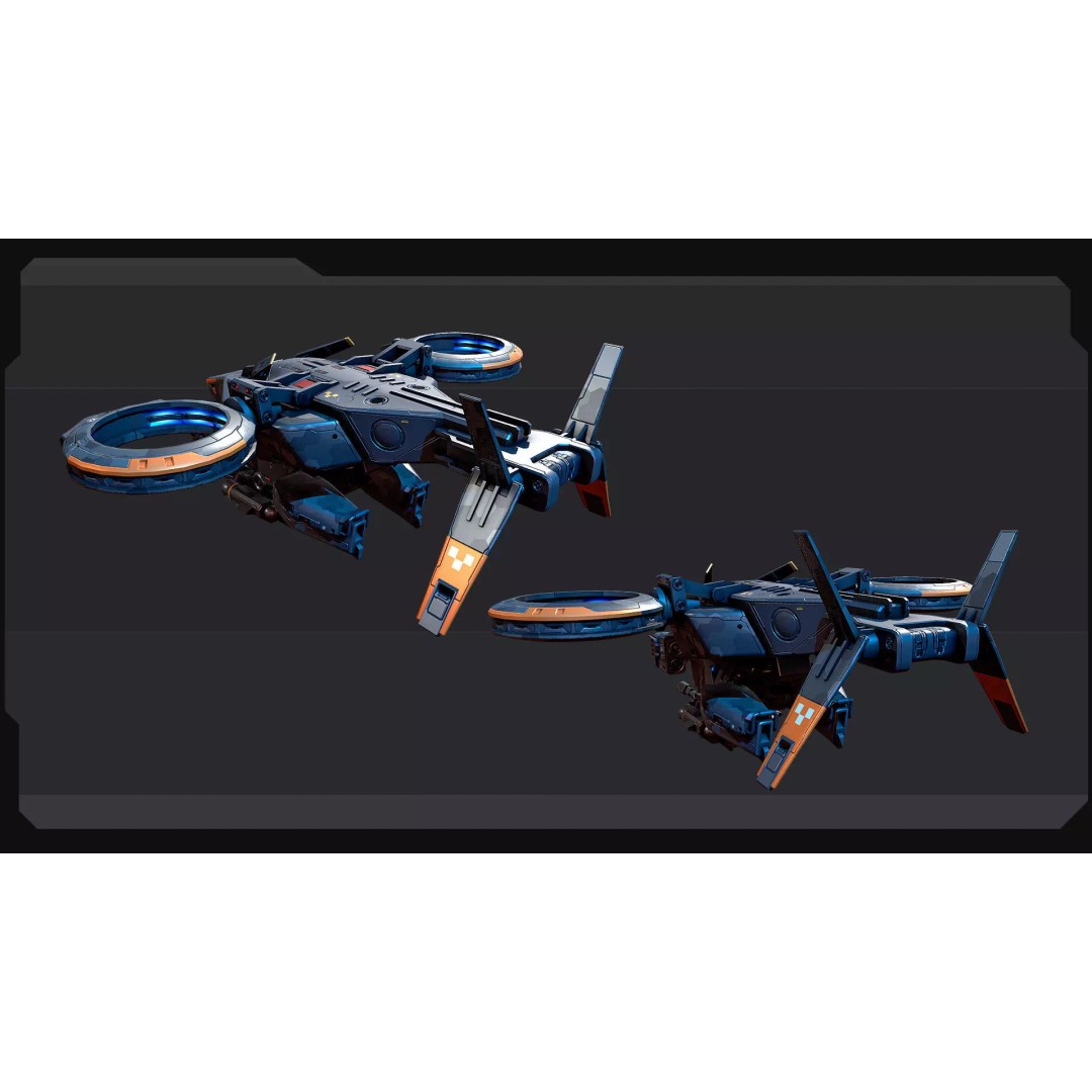 SF - Drone D30 3D Model – Low Poly Sci-Fi Vehicle, FBX, PBR - View 8