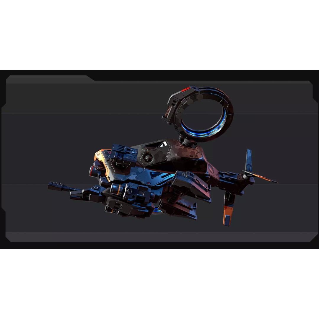 SF - Drone D30 3D Model – Low Poly Sci-Fi Vehicle, FBX, PBR - View 9