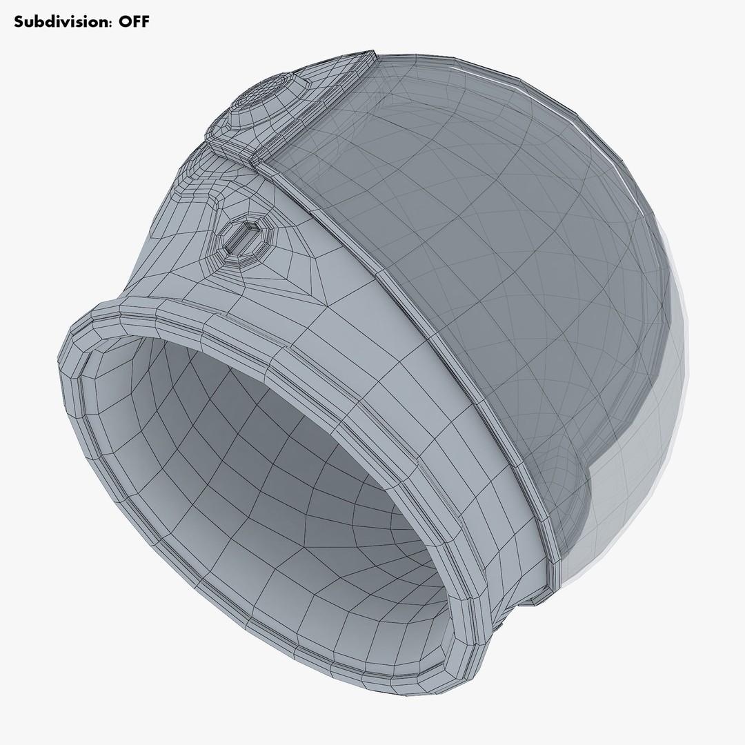 Astronaut Helmet M 2 3D Model – High-Poly PBR Space Asset, FBX, OBJ