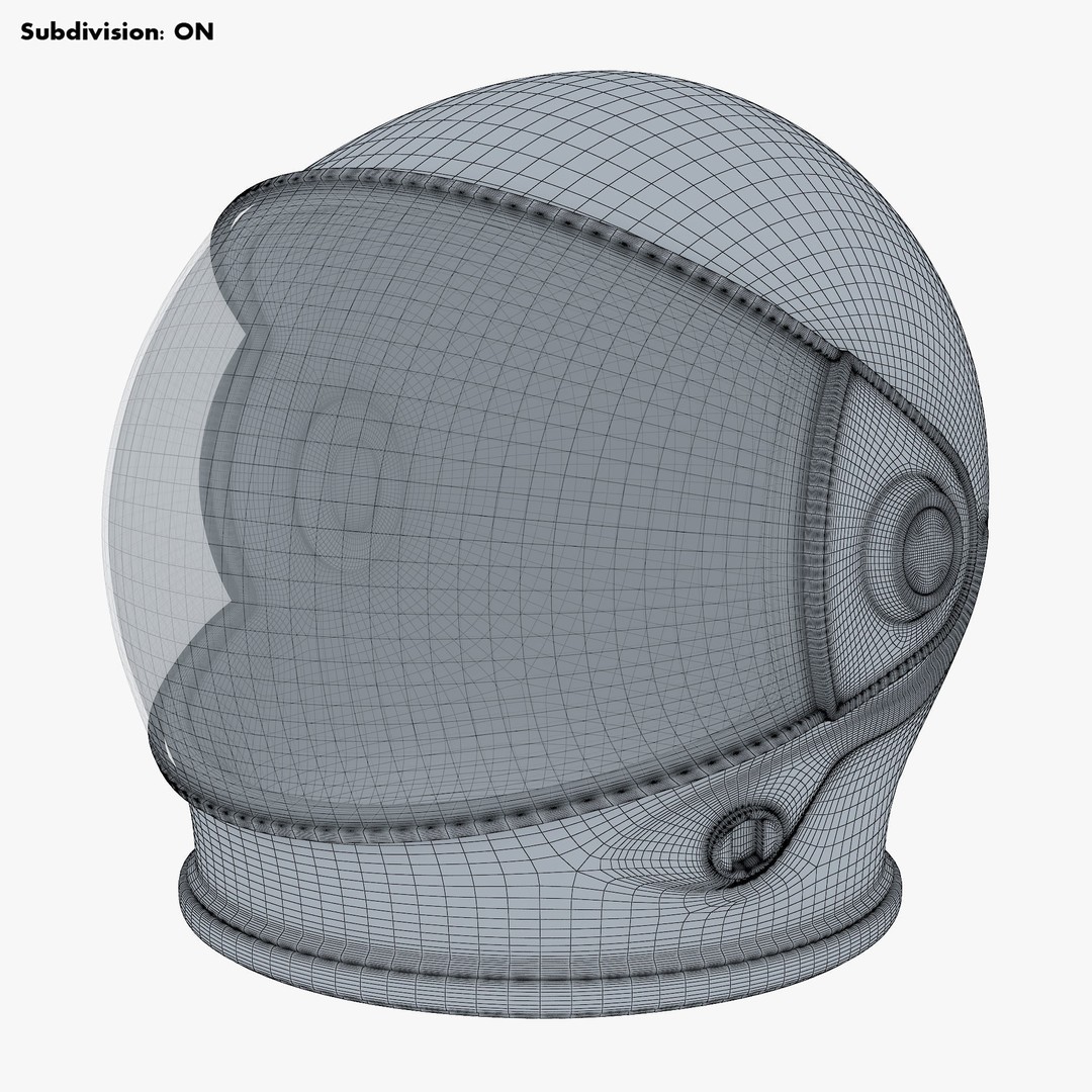 Astronaut Helmet M 2 3D Model – High-Poly PBR Space Asset, FBX, OBJ - View 11