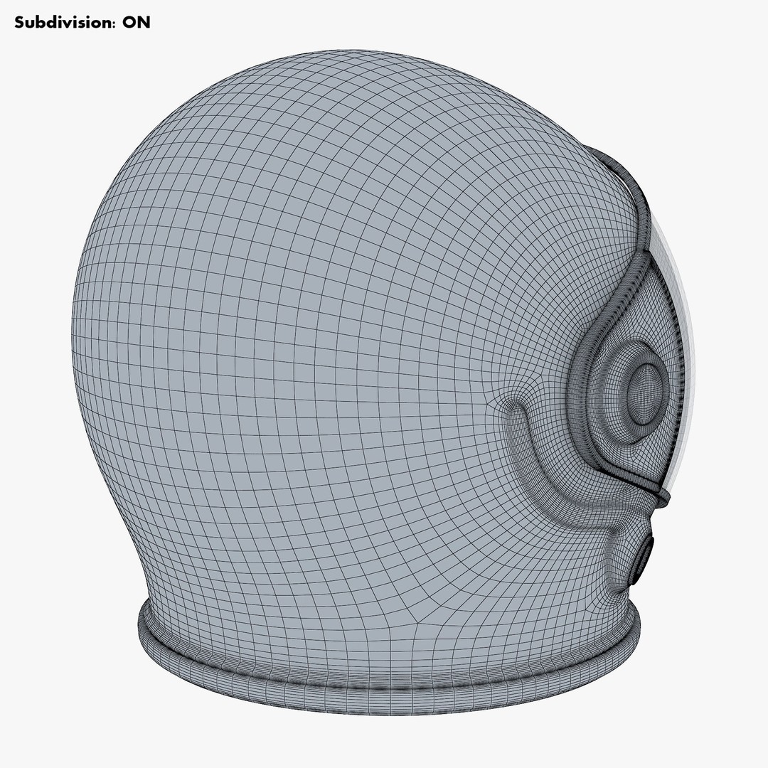 Astronaut Helmet M 2 3D Model – High-Poly PBR Space Asset, FBX, OBJ - View 13