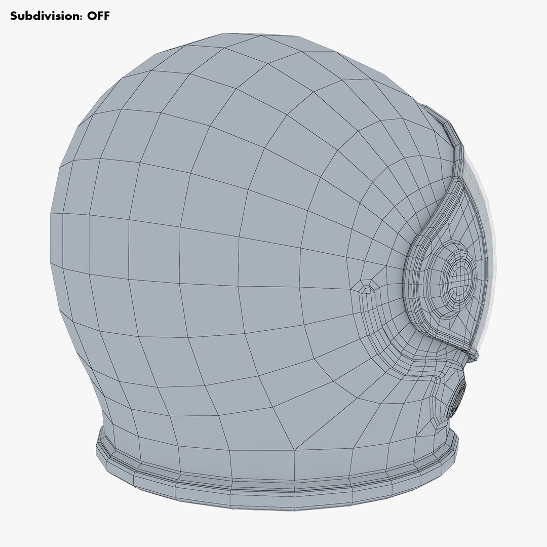 Astronaut Helmet M 2 3D Model – High-Poly PBR Space Asset, FBX, OBJ - View 14
