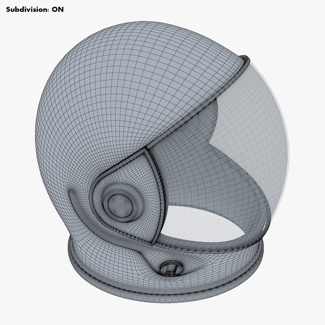 Astronaut Helmet M 2 3D Model – High-Poly PBR Space Asset, FBX, OBJ - View 15
