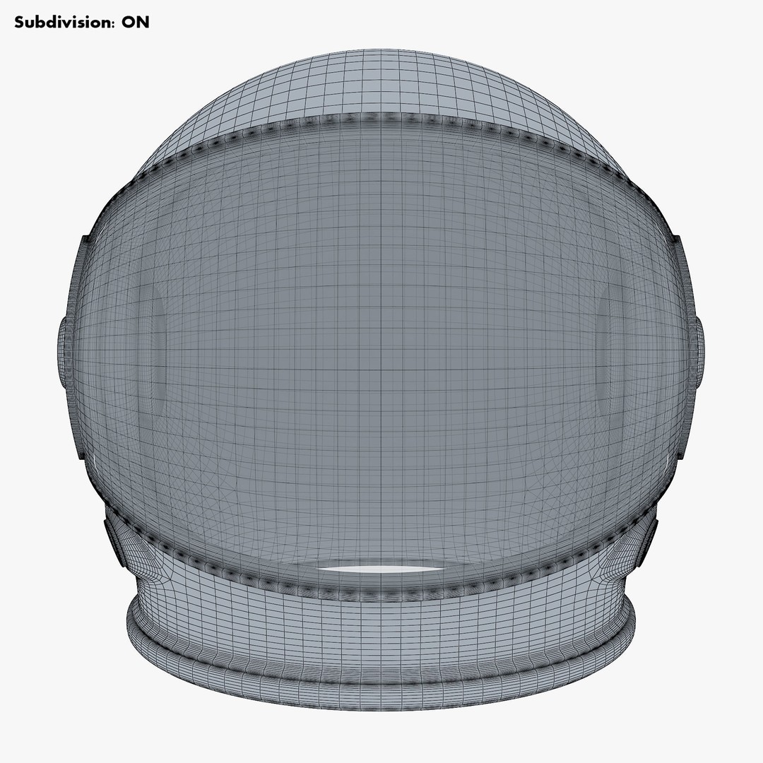 Astronaut Helmet M 2 3D Model – High-Poly PBR Space Asset, FBX, OBJ - View 17