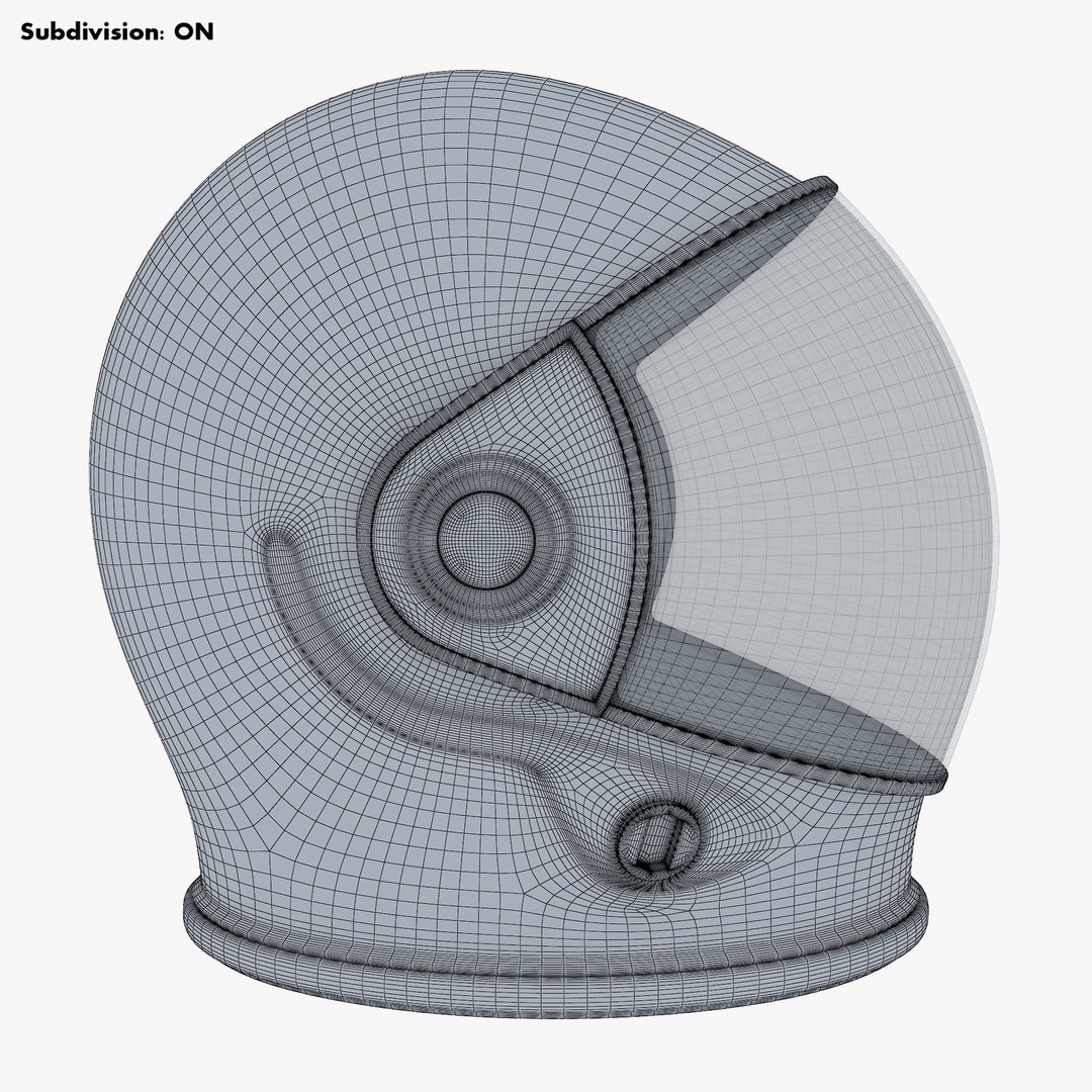 Astronaut Helmet M 2 3D Model – High-Poly PBR Space Asset, FBX, OBJ - View 19