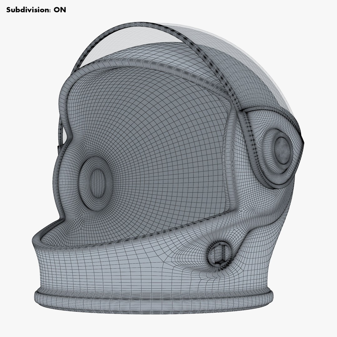 Astronaut Helmet M 2 3D Model – High-Poly PBR Space Asset, FBX, OBJ - View 21