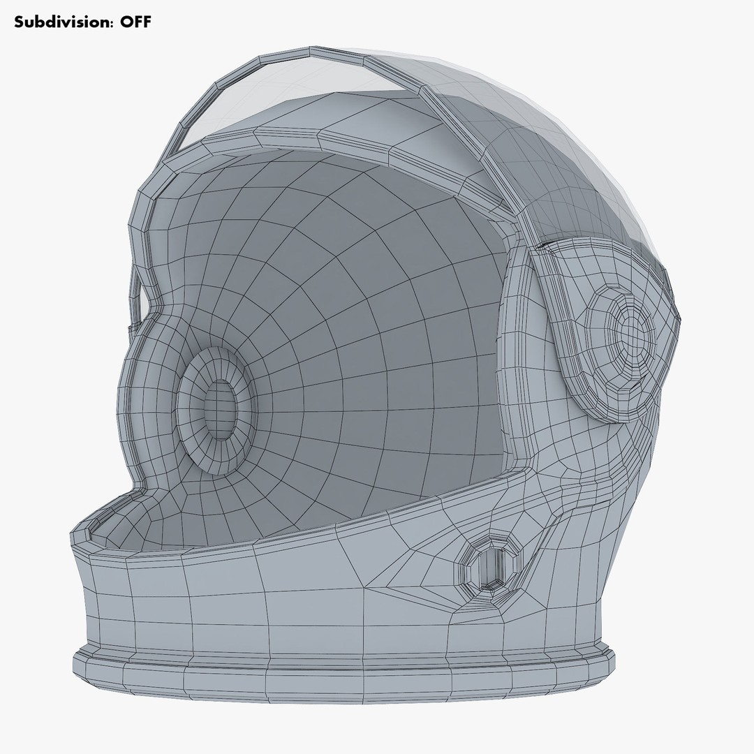 Astronaut Helmet M 2 3D Model – High-Poly PBR Space Asset, FBX, OBJ - View 22