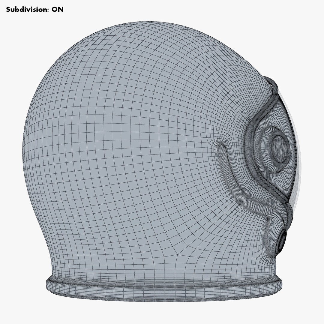 Astronaut Helmet M 2 3D Model – High-Poly PBR Space Asset, FBX, OBJ - View 23
