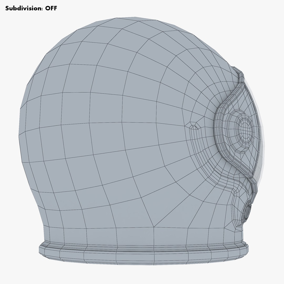 Astronaut Helmet M 2 3D Model – High-Poly PBR Space Asset, FBX, OBJ - View 24