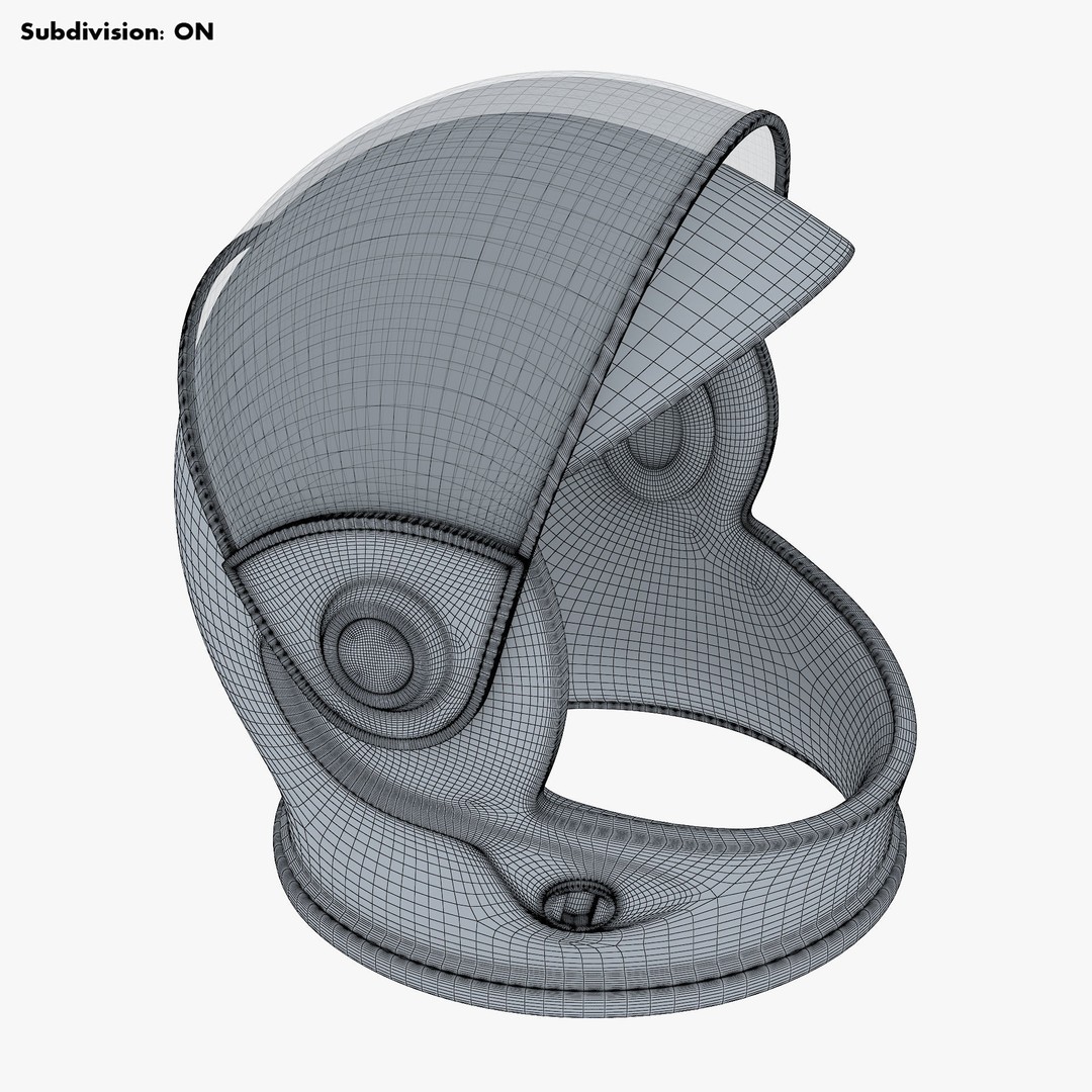 Astronaut Helmet M 2 3D Model – High-Poly PBR Space Asset, FBX, OBJ - View 25