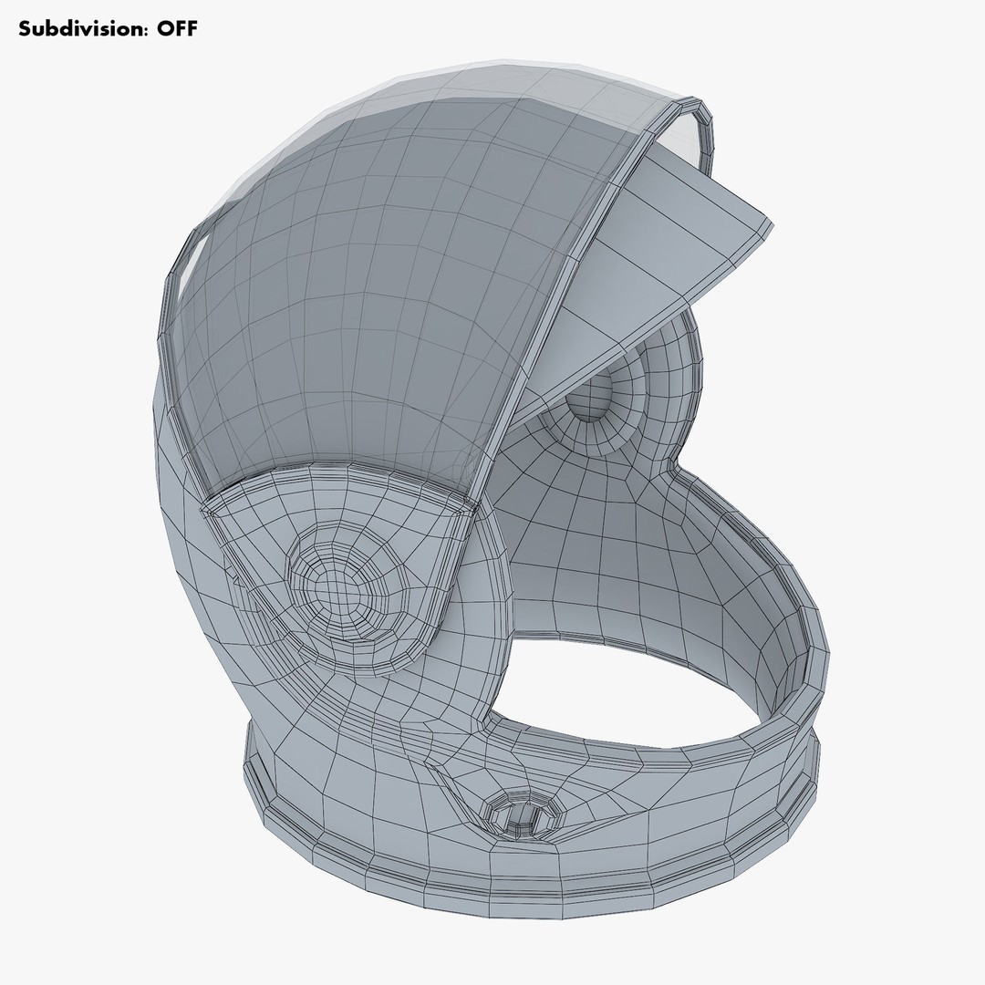 Astronaut Helmet M 2 3D Model – High-Poly PBR Space Asset, FBX, OBJ - View 26