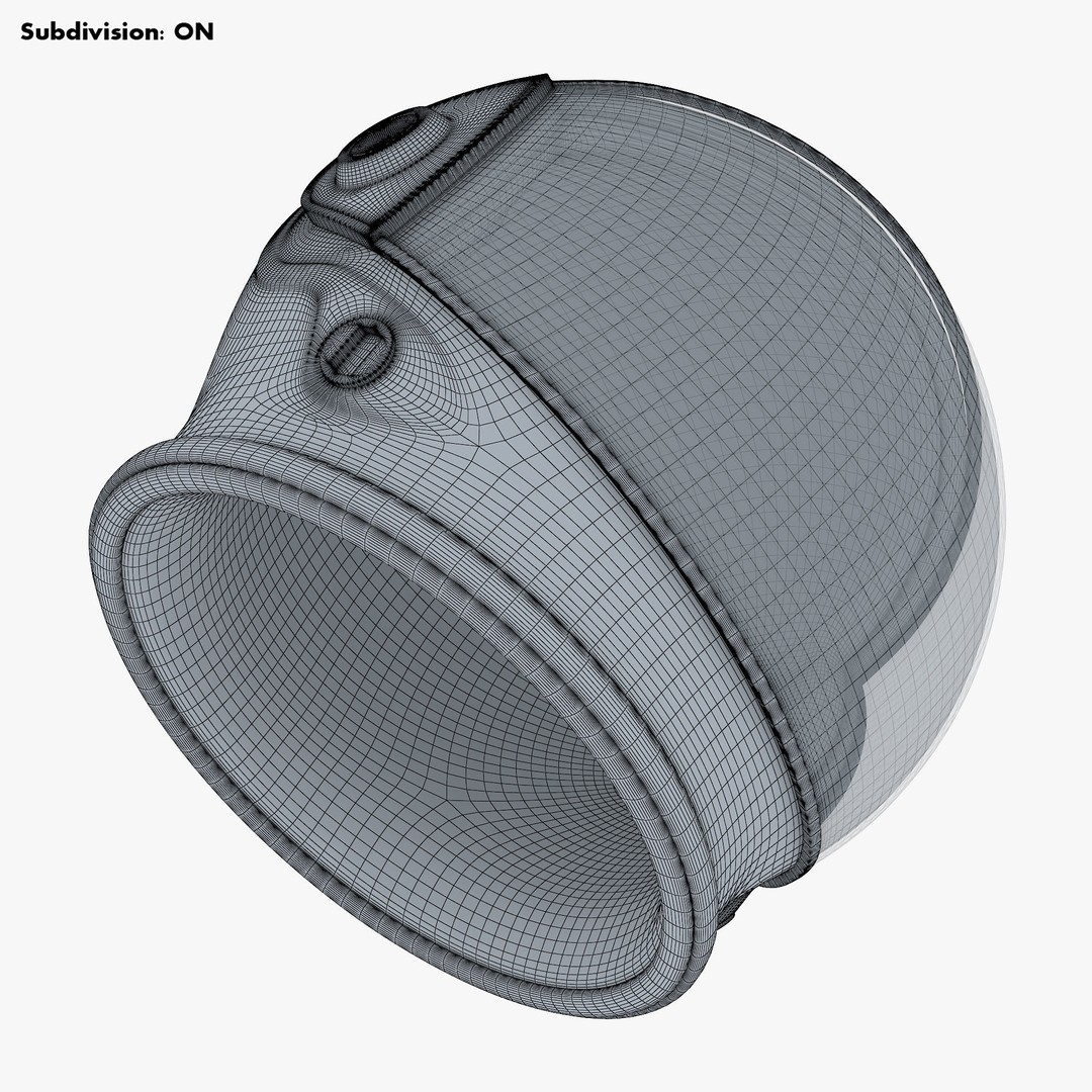 Astronaut Helmet M 2 3D Model – High-Poly PBR Space Asset, FBX, OBJ - View 27