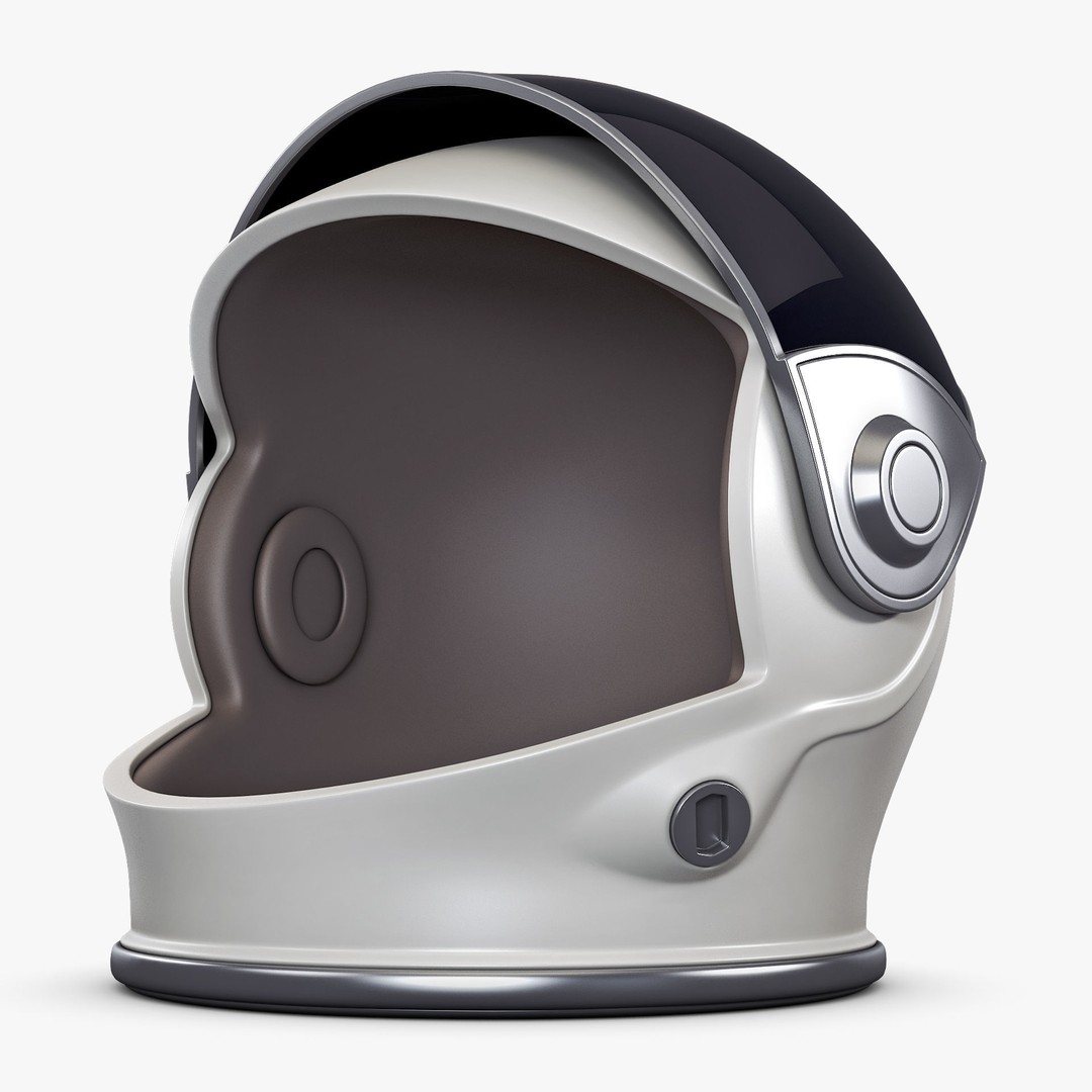 Astronaut Helmet M 2 3D Model – High-Poly PBR Space Asset, FBX, OBJ - View 7