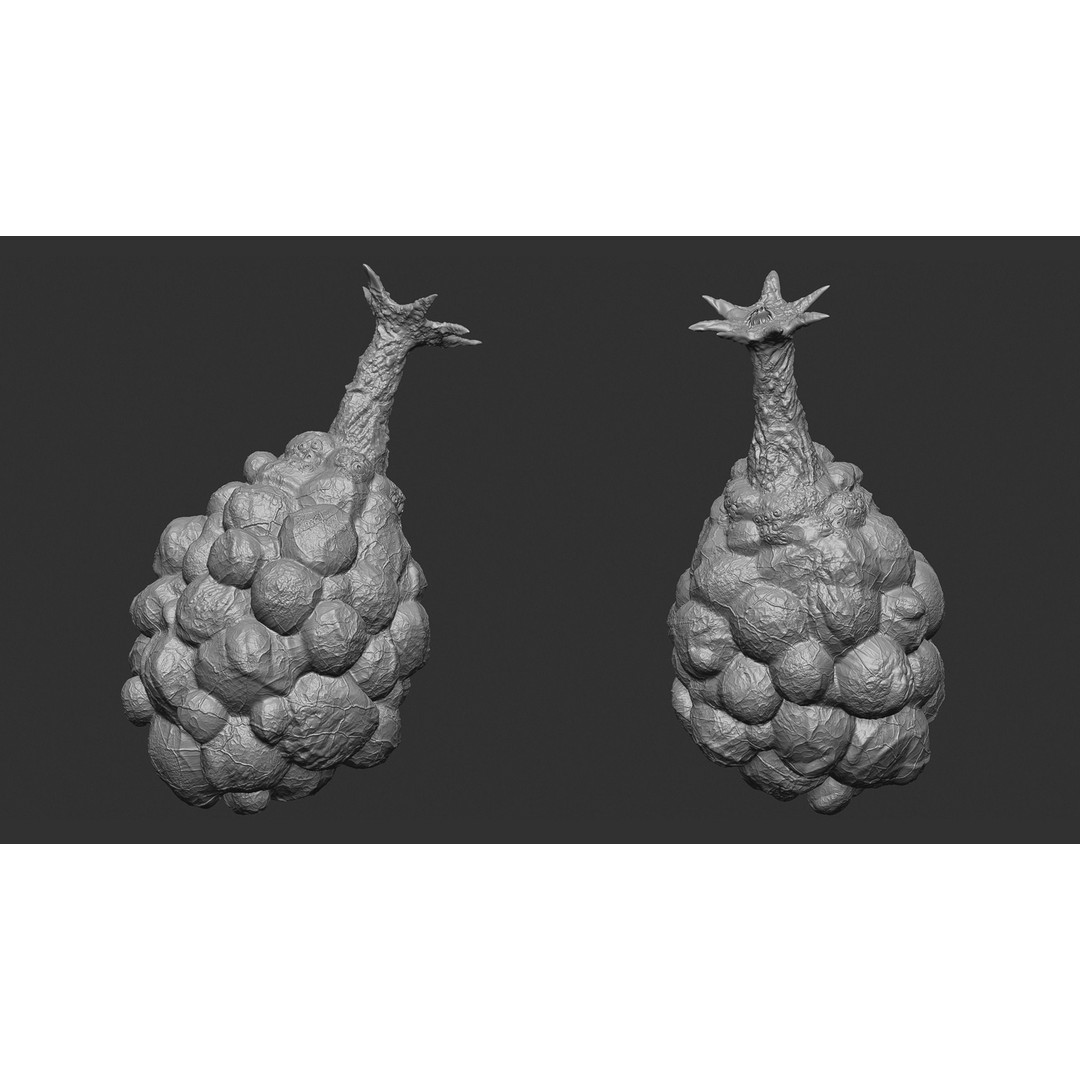 Alien Egg 3D Model – Low Poly Creature Asset, FBX & Blender - View 11