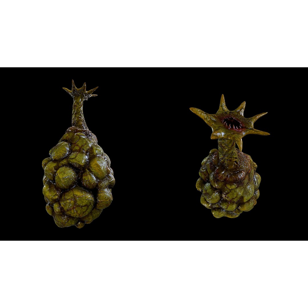 Alien Egg 3D Model – Low Poly Creature Asset, FBX & Blender - View 12