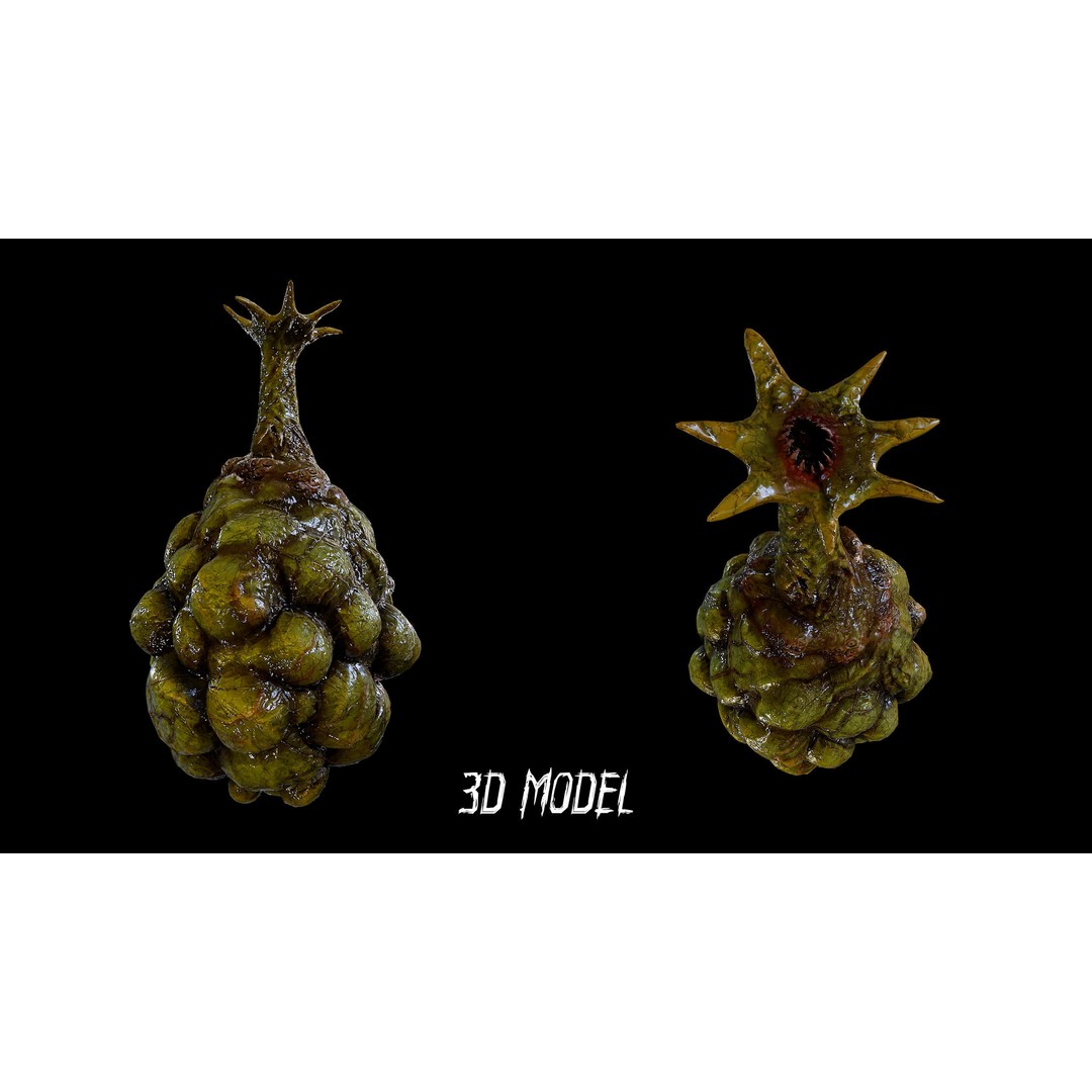 Alien Egg 3D Model – Low Poly Creature Asset, FBX & Blender - View 5