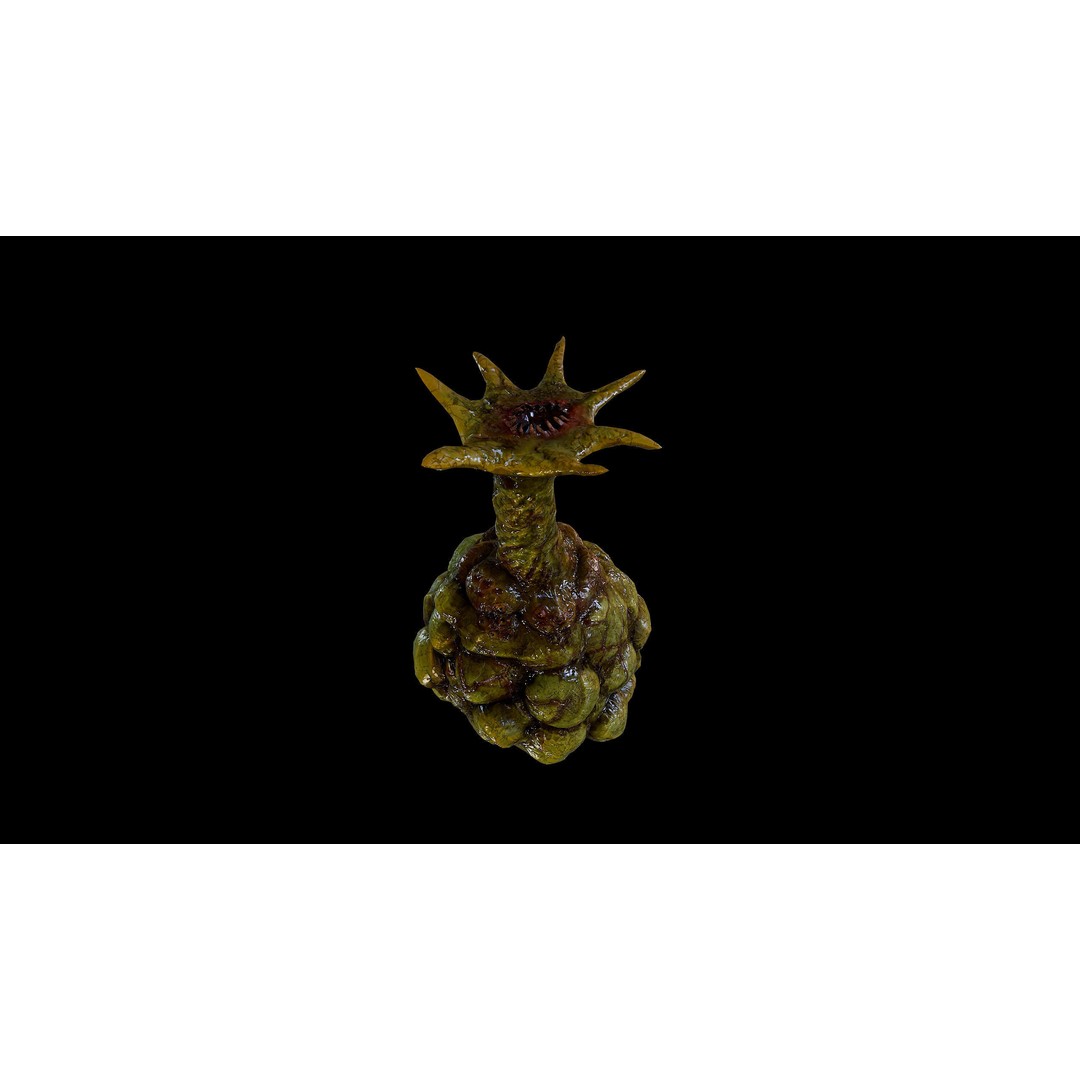 Alien Egg 3D Model – Low Poly Creature Asset, FBX & Blender - View 9