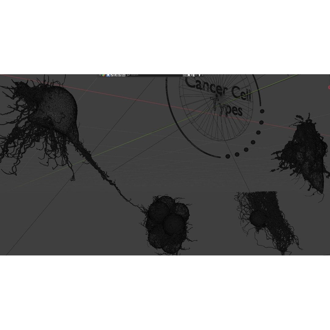 Cancer Cells 3D Model – High-Resolution Animated Infographic, FBX, OBJ - View 12