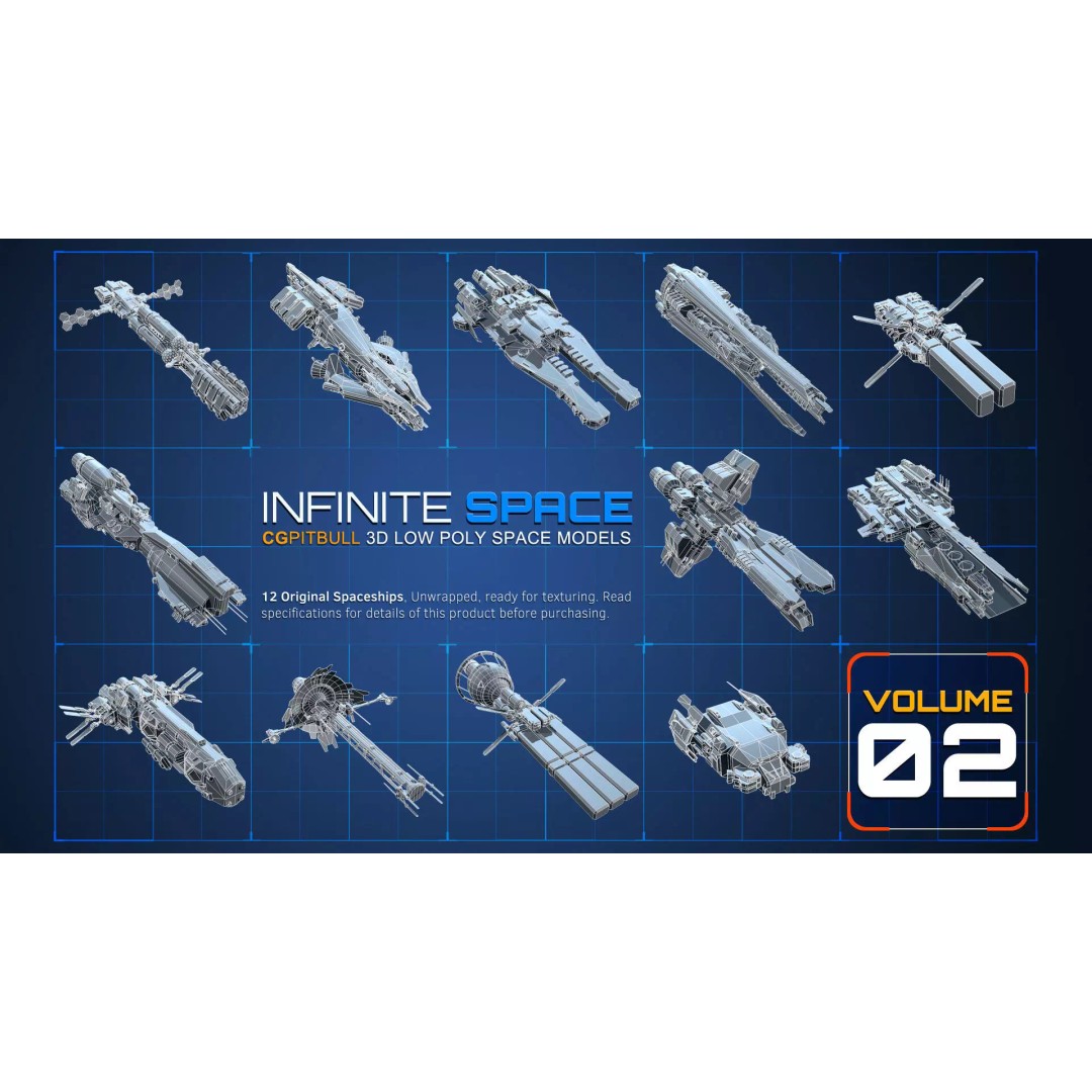 Spaceship 3D Model – Low Poly Space Asset, FBX & OBJ Formats